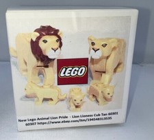 New Lego Animal Lion Pride Lion Lioness Cub Tan with Dark red Steak 60307 60301 picture