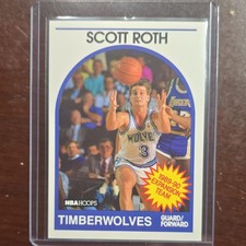 NBA Hoops 1989-90 Scott Roth Rookie Base Set #349 Minnesota Timberwolves picture