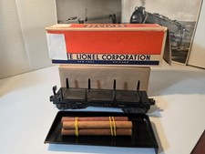 Vintage 1949 Lionel 3461 Black Log Unloading Car & No. 160 BIN Variation A - OB picture