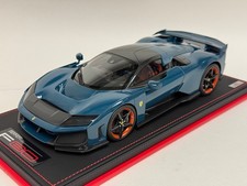 1/18 MR Collection Ferrari F80 Coupe Full Blue Carbon on Leather Base  FE045SE6 picture