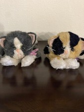 Vintage 1992 Tyco Kitty Kitty Kittens Plush Lot Calico Tuxedo Gray Cat Purrs HTF picture