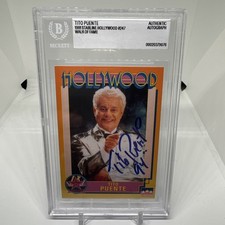 Tito Puente SIGNED 1991 Starline #247 BAS Beckett Slab Oye Como Va Mambo Kings picture