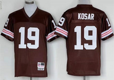 HOT Cleveland Browns Bernie Kosar #19 Mitchell & Ness Brown Jersey. picture