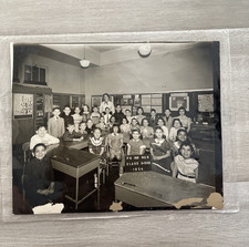 Vintage 1954 PS 166  Elementary School Students Class Photograph New York 8 x 10 picture