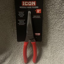 Icon Professional 8in. Needle Nose Pliers Forged Comfort Grip PNN8 New picture