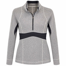 Lululemon Athletics Gray And Black Herringbone Quarter Zip Pullover Size 8 picture