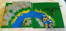 *USED* Lego Enchanted Island 2678 Both Base Plates And Some Warriors & Palm Tree picture
