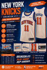 NYC Knicks #11 Jalen Brunson Stitched Cream City Edition Jersey picture