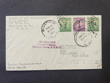 1941 WWII Cover Bluefield WV to Ivory Coast Africa Service Suspended Return picture