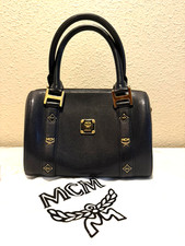 MCM Black Saffiano Leather Boston Bag with Dust Bag picture