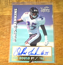 1997 Score Board Visions Signings Deron Jenkins #55 Rookie Hard Signed Auto picture