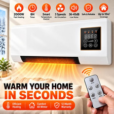 Wall Mount Space Heater Air Conditioner Combo Remote Touch Screen Fan Room 110V picture