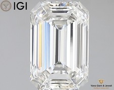 1.60 CT CVD Lab Grown Diamond IGI Certificate F Color VVS2 Clarity Emerald Cut picture