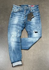Dsquared2 Slim Fit Men's Stretchy Washed Ripped Blue Jeans picture