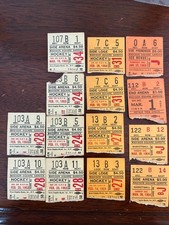 Vintage Madison Square Garden 1952-3 and 1954 Hockey/Basketball Ticket Stubs 10 picture