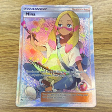 Pokemon TCG Mina Full Art Holo Ultra Rare 211/214 SM Lost Thunder English picture