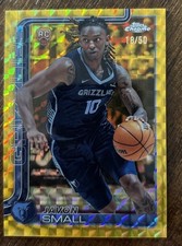 2025 Topps Chrome Basketball Javon Small Gold Refractor RC /50 Memphis Grizzlies picture