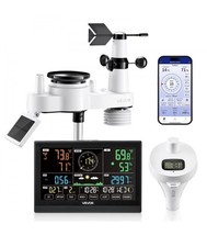 VEVOR 7-in-1 Wi-Fi Weather Station 7.5 in Display Wireless Outdoor Sensor Pool picture