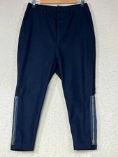 NLST F/W 15 NY Wool Pants  Blue Zip Bottoms See Measurements Size 26 Fits 30 picture