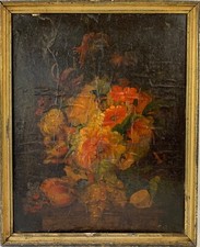 Oil Painting Still Life Classicism Berliner BAR Vintage Flawed Um 1800 Anonymous picture