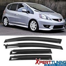 Fits 09-14 Honda Fit GE Hatchback Acrylic Window Visors Guard Deflector 4Pc Set picture