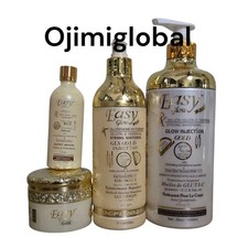 4pcs Easy Glow Gold Glutathione Shower Gel, Body Lotion, Serum 80mls, Face Cream picture