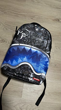 Sprayground Shark Graphic  Backpack Black Blue Red picture