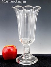 American Blown Flint Glass Celery Case 19th Century picture
