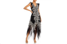 BCBGMAXAZRIA Embroidered Tulle Gown MSRP $428 Size 2 # 3B 2681 Blm picture