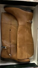 Ralph Lauren Women's Knee High Riding Boots Calf Skin Leather  Size 6.5 picture
