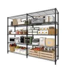 Double Row 5-Tier Carbon Steel Heavy Duty Metal Wire Storage Shelving Unit picture