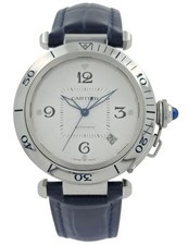 Cartier Pasha 2379 W3104055 Date White Dial Stainless Steel 38MM Men's Automatic picture