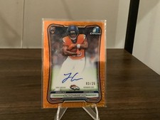 2026 Bowman #BCRA-JCO Jonah Coleman Chrome Auto Orange Mojo #/25 Color Match picture
