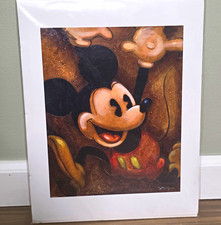 RARE Disney Parks 11x14 Matted Art Print Mickey Mouse by artist Darren Wilson  picture