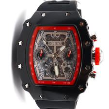 NEW Invicta Racing Valxor 69767 40mm Black Skeleton Red Quartz 50M Watch picture