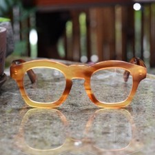 Vintage blonde acetate eyeglasses men's golden glasses women's retro eyewear picture