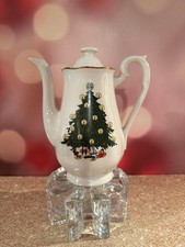 Vintage Hall China “Christmas Tree & Holly” Teapot – Rare Mid-Century Holiday Co picture