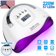 UV LED Nail Lamp 220W Dryer Gel Polish Light Manicure Salon Curing SUN X7 Max picture