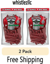 Old Trapper Jalapeno Smoked Beef Stick 15oz Resealable Bag each- 2 Pack picture