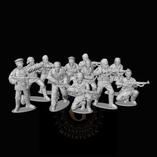 Kriegsmarine Infantry X10:  28mm WW2 Unpainted Resin Wargame Miniatures picture