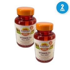 Sundown Naturals Vitamin D3 Softgels 1700 Total Exp 05/27 Pack of 2 New picture