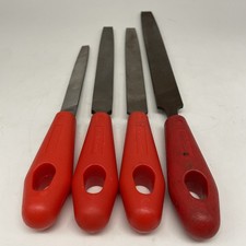 Vintage Nicholson File Set Large Bastard USABlack Diamond Excellent Red Handle picture
