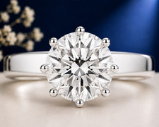 1.00ct IGI Certified Lab Grown Diamond Engagement Ring Round 14k White Gold picture