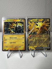 Zapdos ex Promo & Electabuzz 125/165 Cosmo Foil Card Lot (2) Pokemon 151 picture