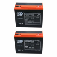 2pc 6-DZM-20 12V 24AH Battery 6-DZF-20 for ATV Go Kart E-Bike Scooter 4 Wheeler picture
