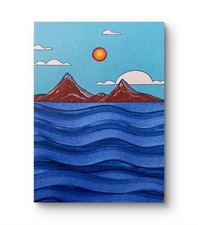 ACEO PRINT of Original Ocean Waves No Wake Zone Acrylic Orig by Charlene Slie picture