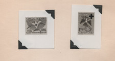 CZECHOSLOVAKIA 1949 SCOTT #B168-B169 RED CROSS PHOTO PROOFS WITH LETTER picture