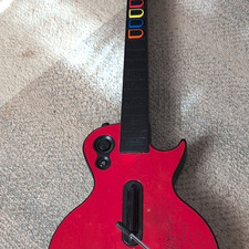Wireless Red/Black Guitar Hero Controller Without Dongle picture