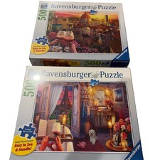 Ravernsberger 500 Lot of 2  BRAND NEW SEALED Puzzles Large Format #167968/167890 picture