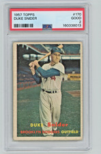 1957 Topps Set-Break #170 Duke Snider PSA 2 GOOD picture